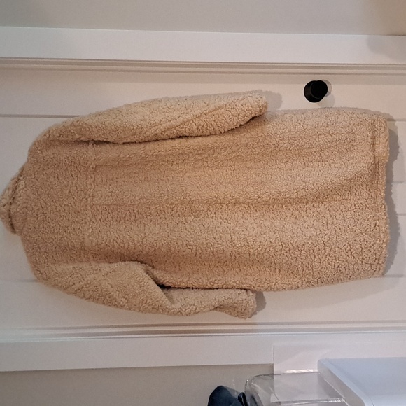 NWT Overcoat In Teddy Fabric (Apricot/Beige) - DEPT ANONYM